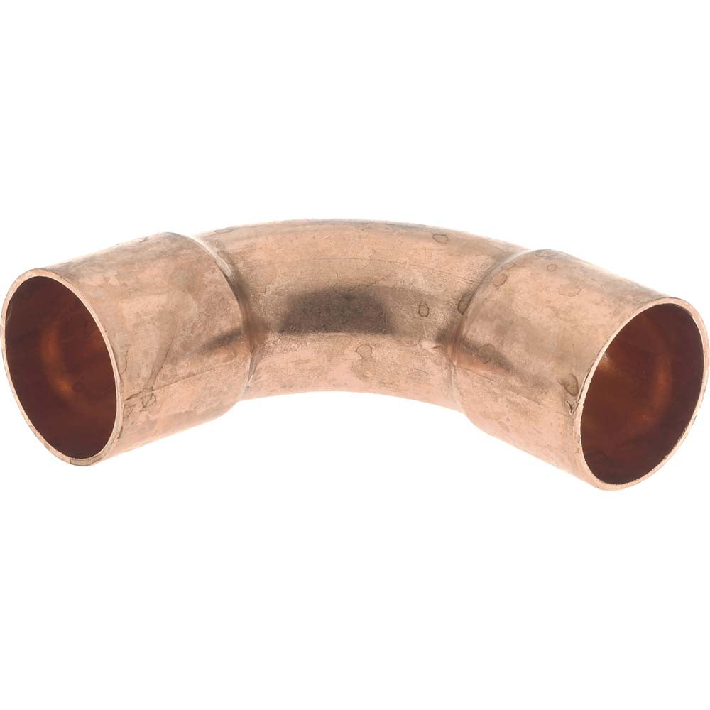 Mueller Industries W 02734 Wrot Copper Pipe 90 &deg Long Radius Elbow 3/4" Fitting, C x C, Solder Joint