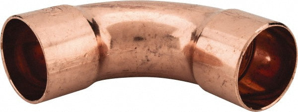 Mueller Industries W 02055 Wrot Copper Pipe 90 &deg Long Radius Elbow 1-1/4" Fitting, C x C, Solder Joint