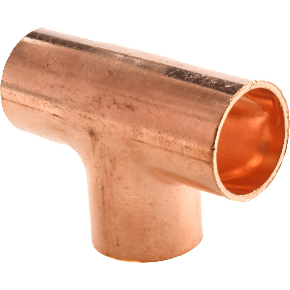 Mueller Industries W 04001 Wrot Copper Pipe Tee 3/8" Fitting, C x C x C, Solder Joint