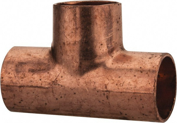 Mueller Industries W 04017 Wrot Copper Pipe Tee 5/8" Fitting, C x C x C, Solder Joint