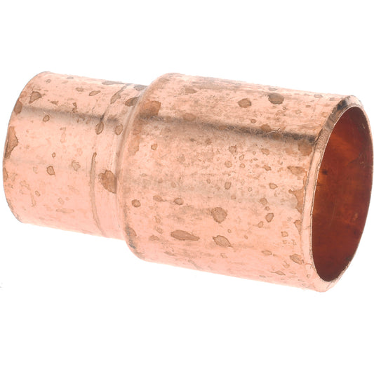 Mueller Industries W 01326 Wrot Copper Pipe Reducer 3/4" x 1/2" Fitting, FTG x C, Solder Joint