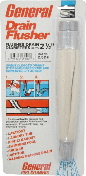 General Pipe Cleaners 2.5DF Water-Pressure Flush Bags For Minimum Pipe Size 1-1/2 (Inch) For Maximum Pipe Size 2-1/2 (Inch) Material Canvas Canvas  
