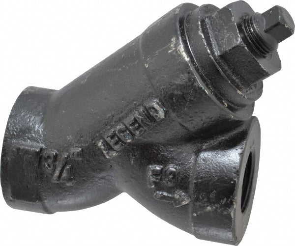 Legend Valve 105-524 3/4" Pipe, FNPT Ends, Cast Iron Y-Strainer