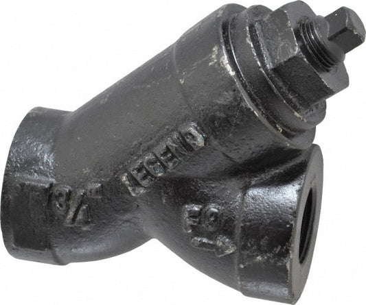 Legend Valve 105-524 3/4" Pipe, FNPT Ends, Cast Iron Y-Strainer