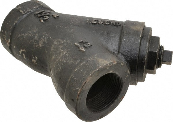 Legend Valve 105-527 1-1/2" Pipe, FNPT Ends, Cast Iron Y-Strainer