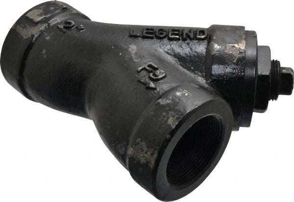 Legend Valve 105-528 2" Pipe, FNPT Ends, Cast Iron Y-Strainer