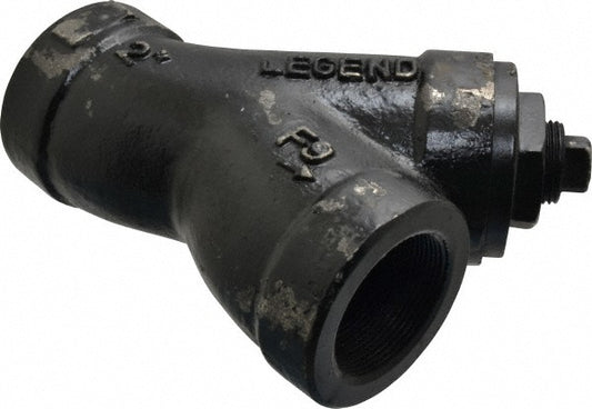 Legend Valve 105-528 2" Pipe, FNPT Ends, Cast Iron Y-Strainer