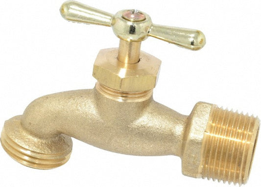 Legend Valve 107-165 3/4" Pipe, 125 psi WOG Rating, Brass Hose Bibb, Stop Valve