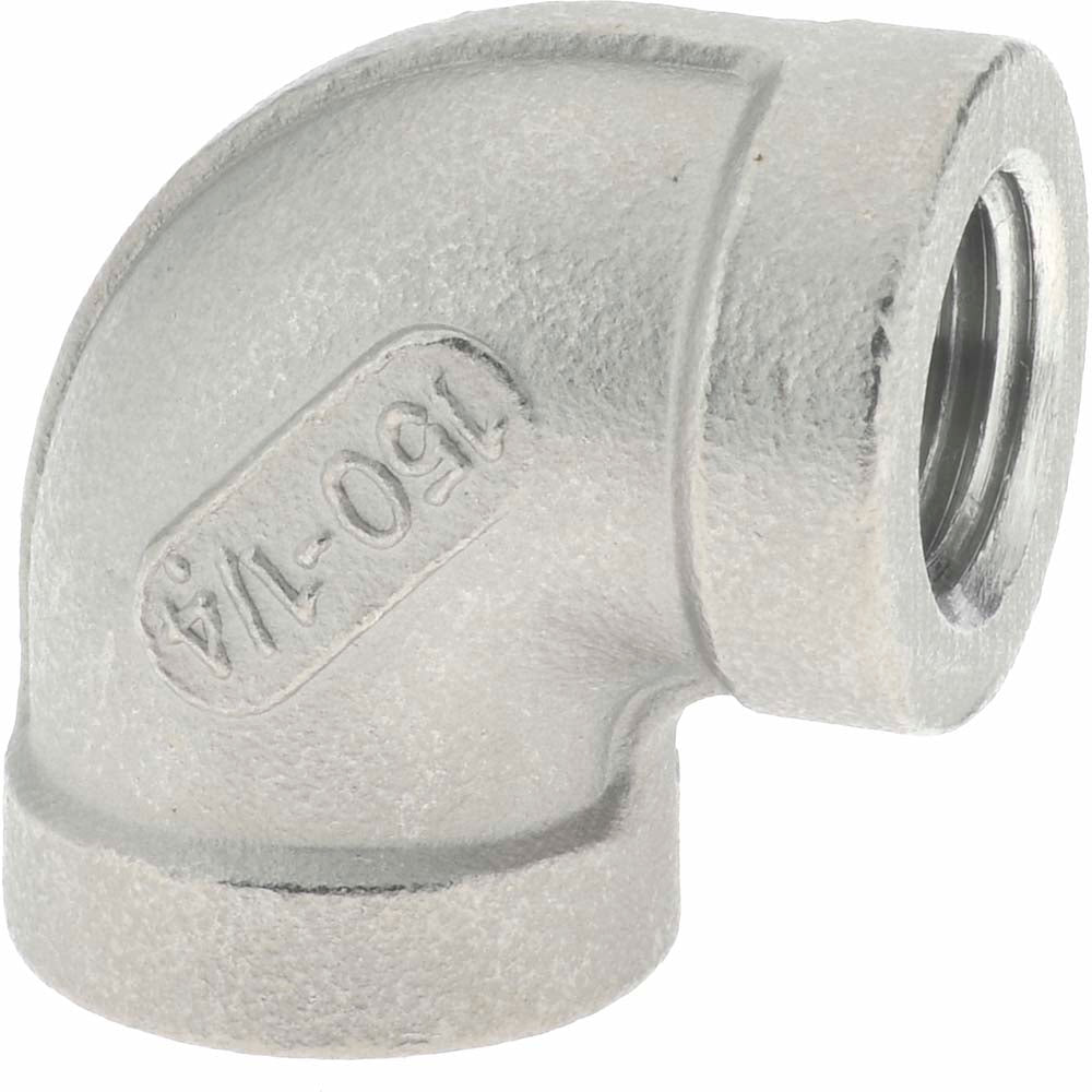 Merit Brass K401-04 Pipe 90 deg Elbow 1/4", 304 Stainless Steel