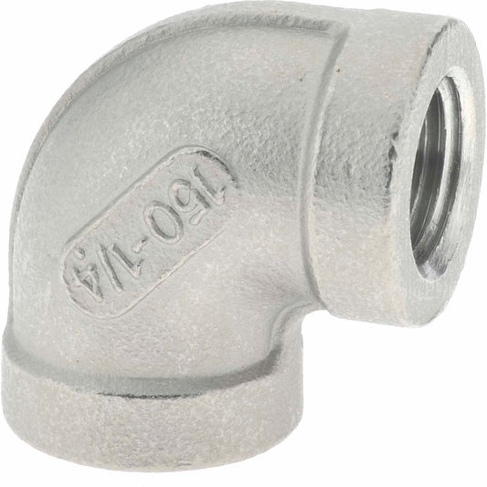 Merit Brass K401-04 Pipe 90 deg Elbow 1/4", 304 Stainless Steel