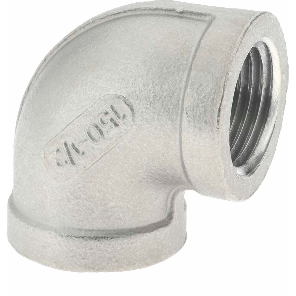 Merit Brass K401-08 Pipe 90 deg Elbow 1/2", 304 Stainless Steel
