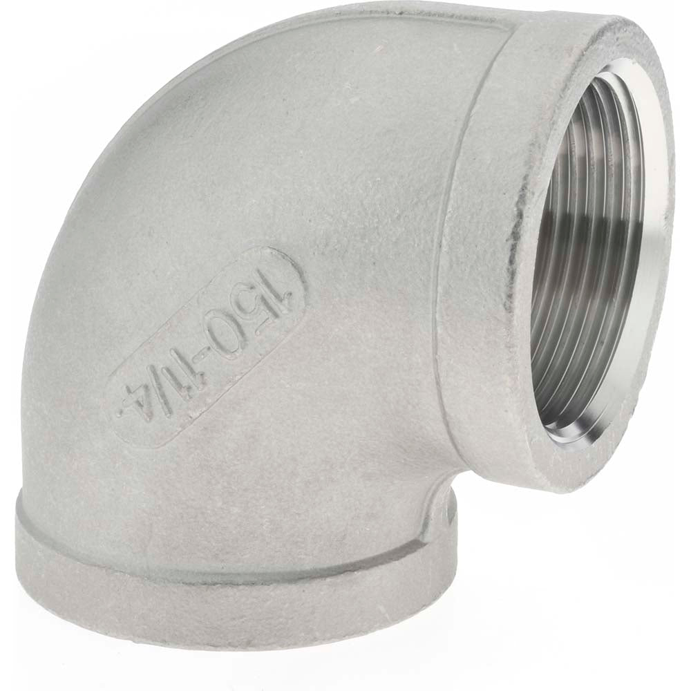 Merit Brass K401-20 Pipe 90 deg Elbow 1-1/4", 304 Stainless Steel
