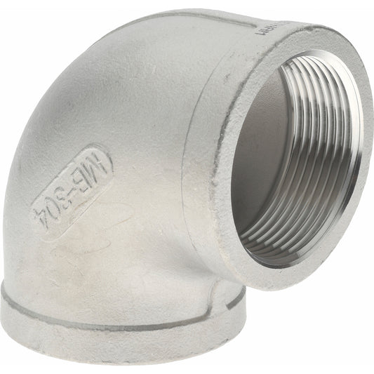 Merit Brass K401-24 Pipe 90 deg Elbow 1-1/2", 304 Stainless Steel