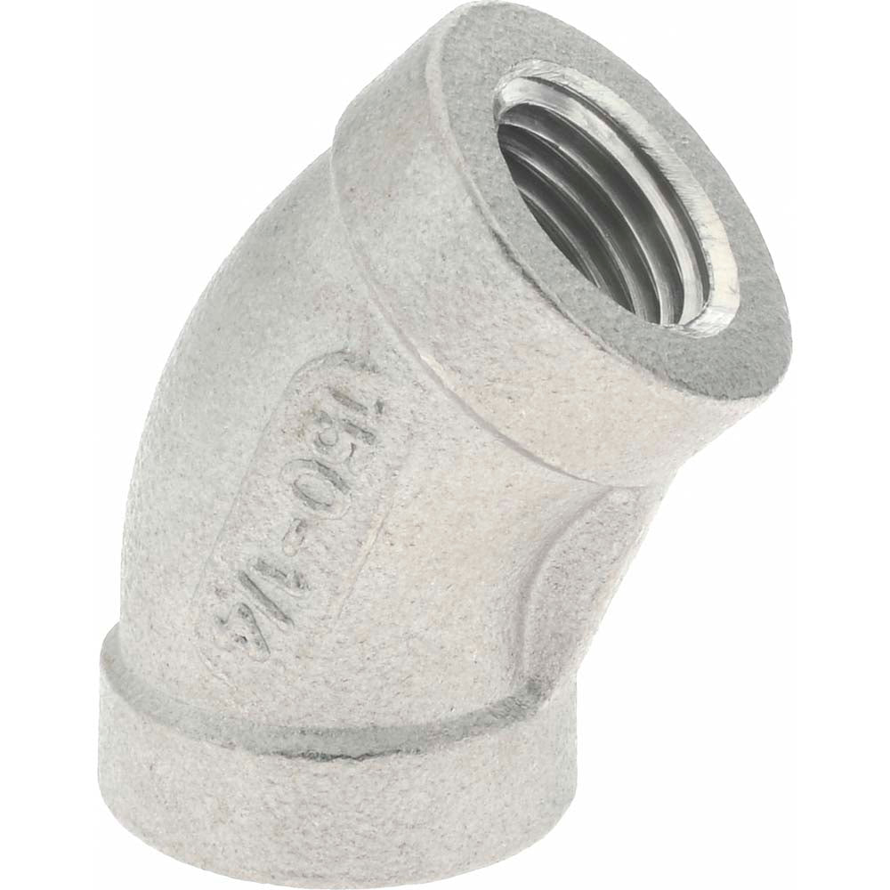 Merit Brass K402-04 Pipe 45 deg Elbow 1/4", 304 Stainless Steel