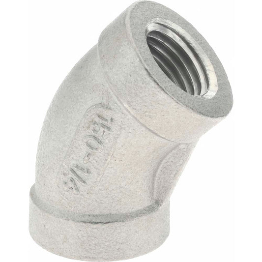 Merit Brass K402-04 Pipe 45 deg Elbow 1/4", 304 Stainless Steel