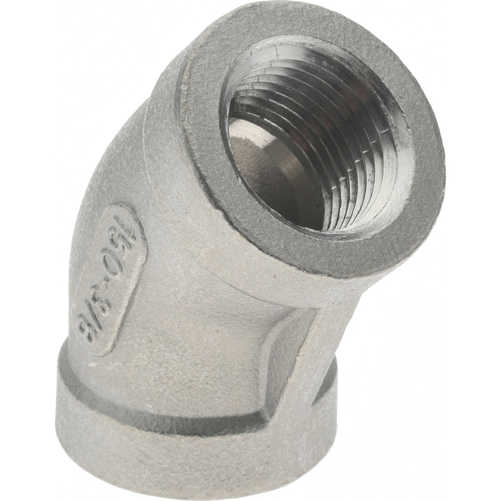 Merit Brass K402-06 Pipe 45 deg Elbow 3/8", 304 Stainless Steel
