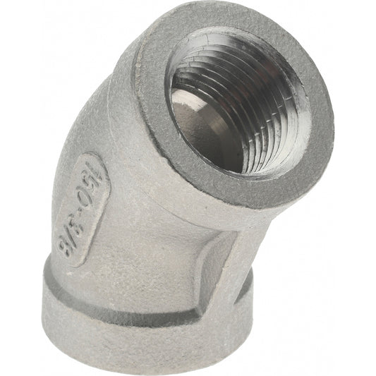 Merit Brass K402-06 Pipe 45 deg Elbow 3/8", 304 Stainless Steel