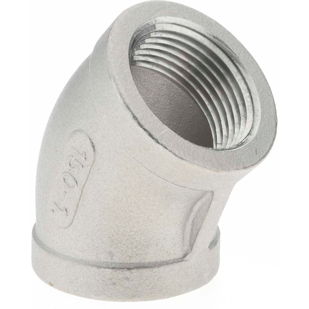Merit Brass K402-16 Pipe 45 deg Elbow 1", 304 Stainless Steel