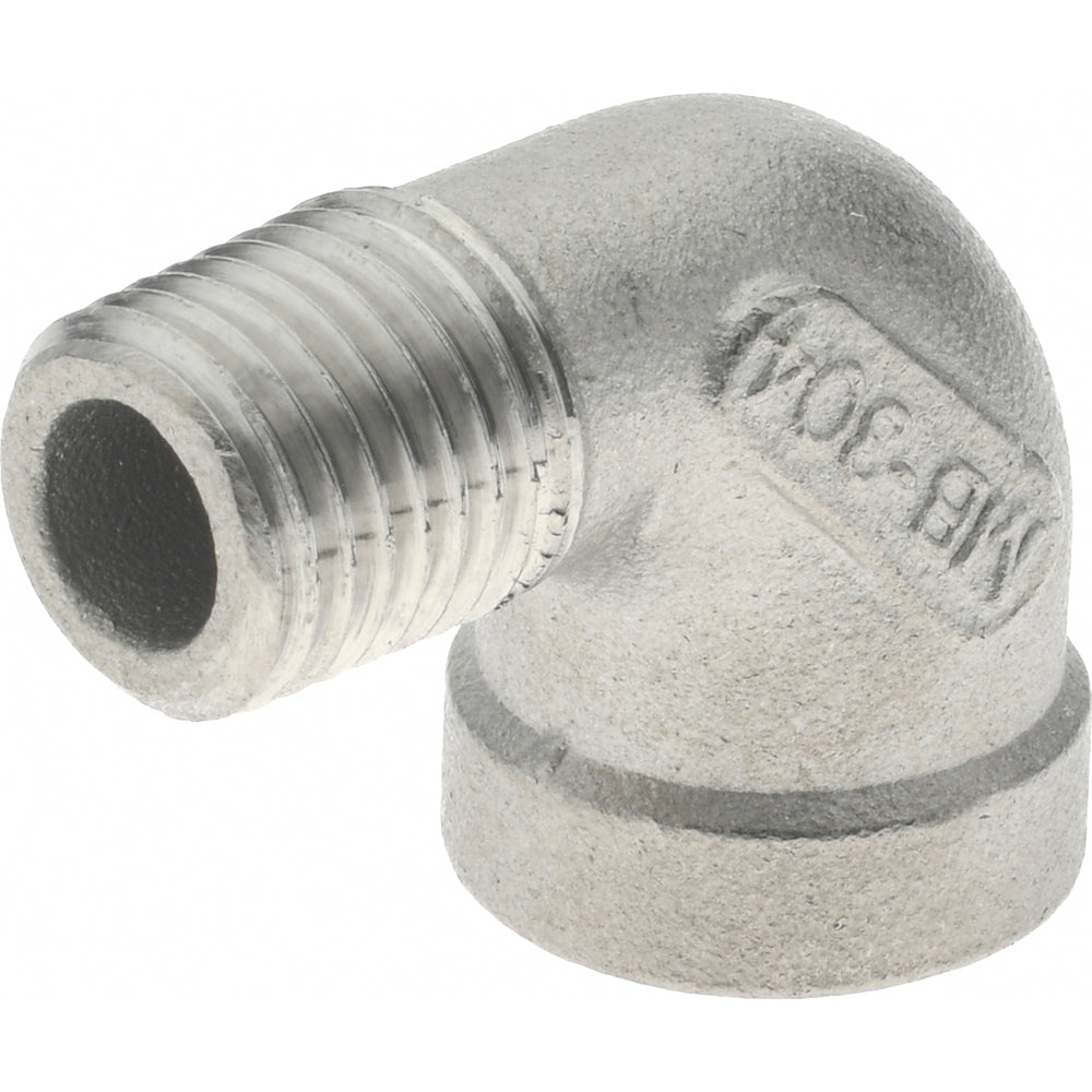 Merit Brass K403-04 Pipe 90 deg Street Elbow 1/4", 304 Stainless Steel
