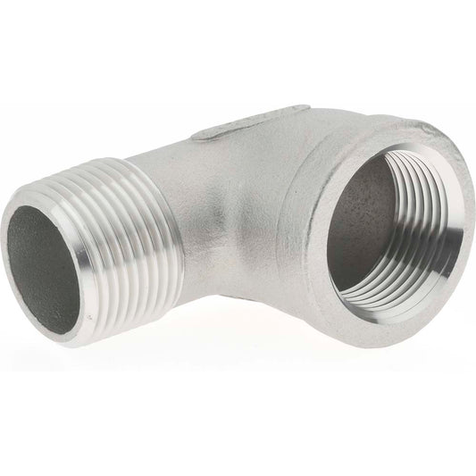 Merit Brass K403-16 Pipe 90 deg Street Elbow 1", 304 Stainless Steel