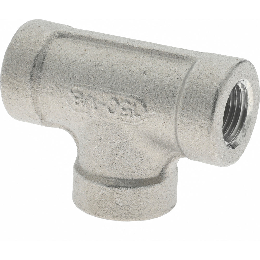 Merit Brass K406-02 Pipe Tee 1/8", 304 Stainless Steel