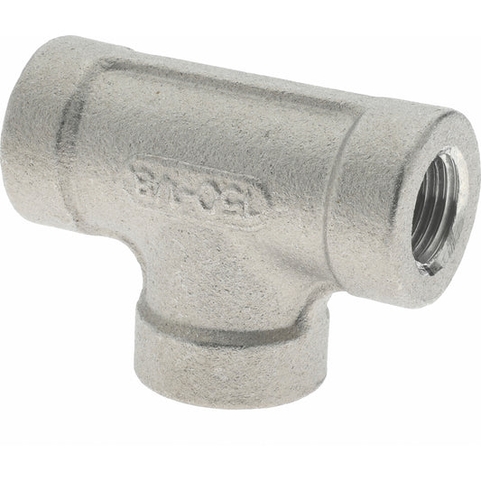 Merit Brass K406-02 Pipe Tee 1/8", 304 Stainless Steel