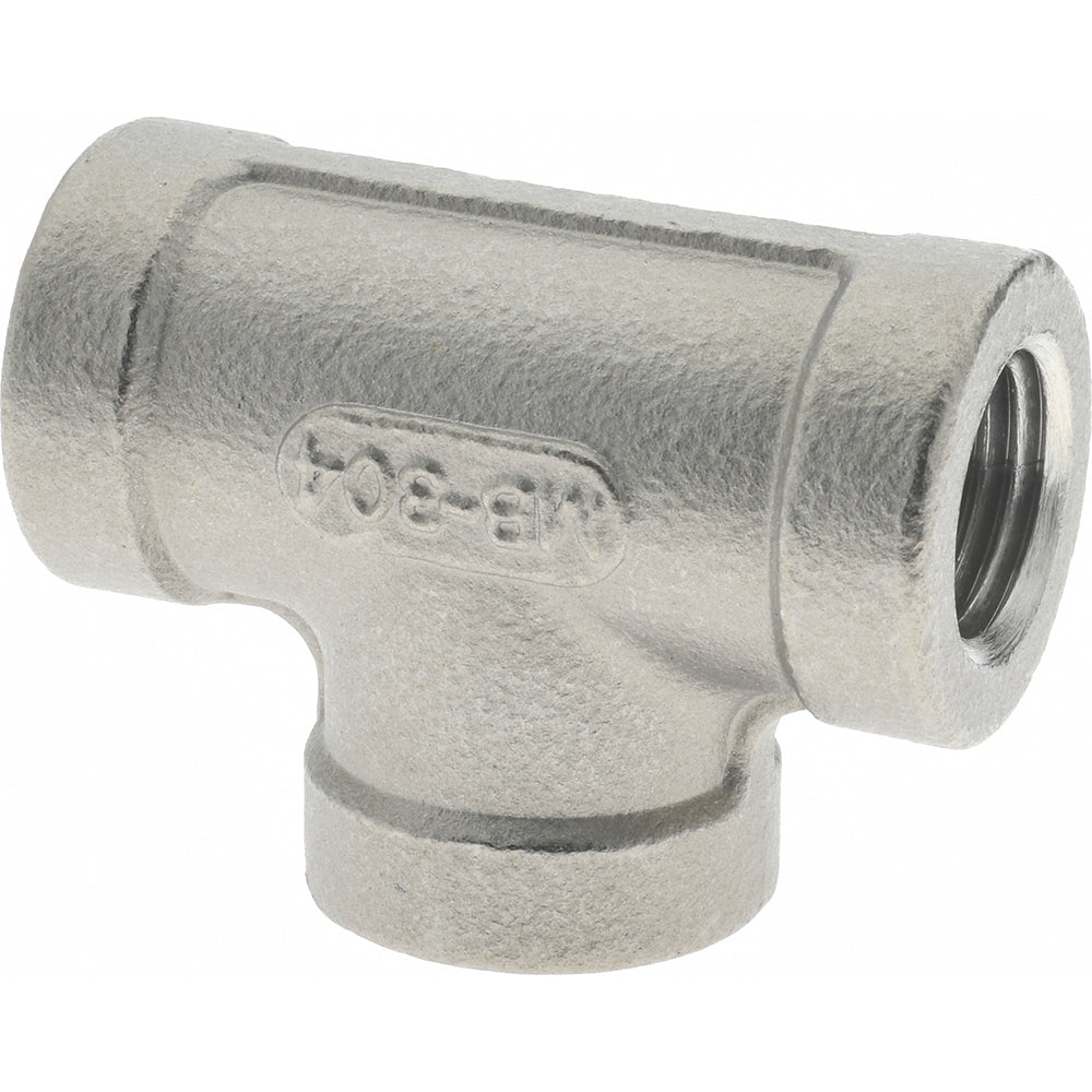 Merit Brass K406-04 Pipe Tee 1/4", 304 Stainless Steel