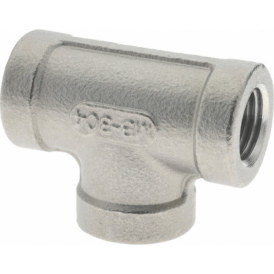 Merit Brass K406-04 Pipe Tee 1/4", 304 Stainless Steel