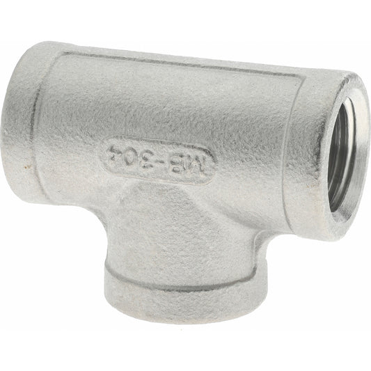 Merit Brass K406-06 Pipe Tee 3/8", 304 Stainless Steel