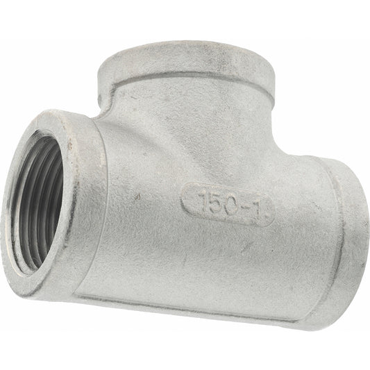 Merit Brass K406-16 Pipe Tee 1", 304 Stainless Steel