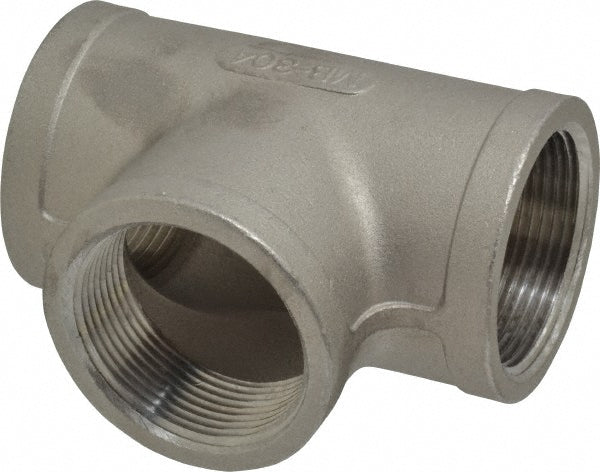 Merit Brass K406-24 Pipe Tee 1-1/2", 304 Stainless Steel