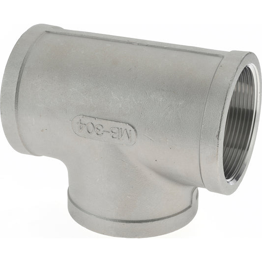 Merit Brass K406-32 Pipe Tee 2", 304 Stainless Steel