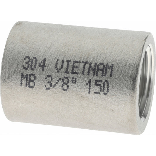 Merit Brass K411-06 Pipe Coupling 3/8", 304 Stainless Steel