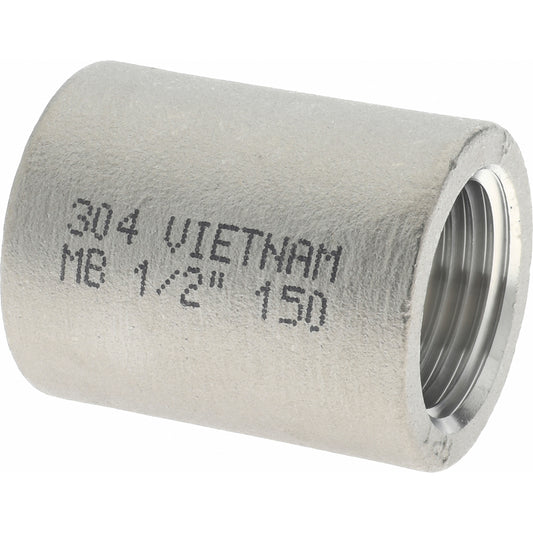 Merit Brass K411-08 Pipe Coupling 1/2", 304 Stainless Steel