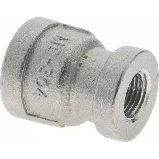 Merit Brass K412-0402 Pipe Reducer 1/4 x 1/8", 304 Stainless Steel