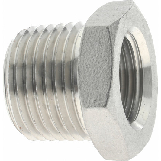 Value Collection 4HB1/2*1/8 Pipe Bushing 1/2 x 3/8" Fitting, 304 Stainless Steel