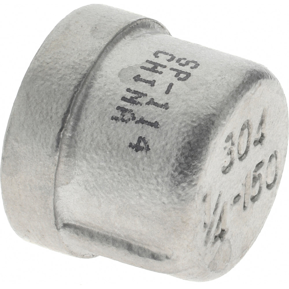Value Collection 4CB1/4 Pipe End Cap 1/4" Fitting, 304 Stainless Steel