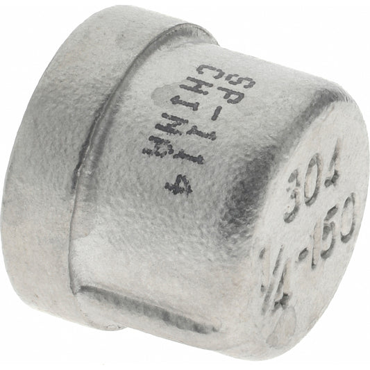 Value Collection 4CB1/4 Pipe End Cap 1/4" Fitting, 304 Stainless Steel
