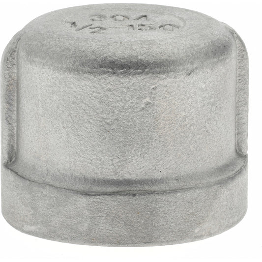 Value Collection 4CB1/2 Pipe End Cap 1/2" Fitting, 304 Stainless Steel