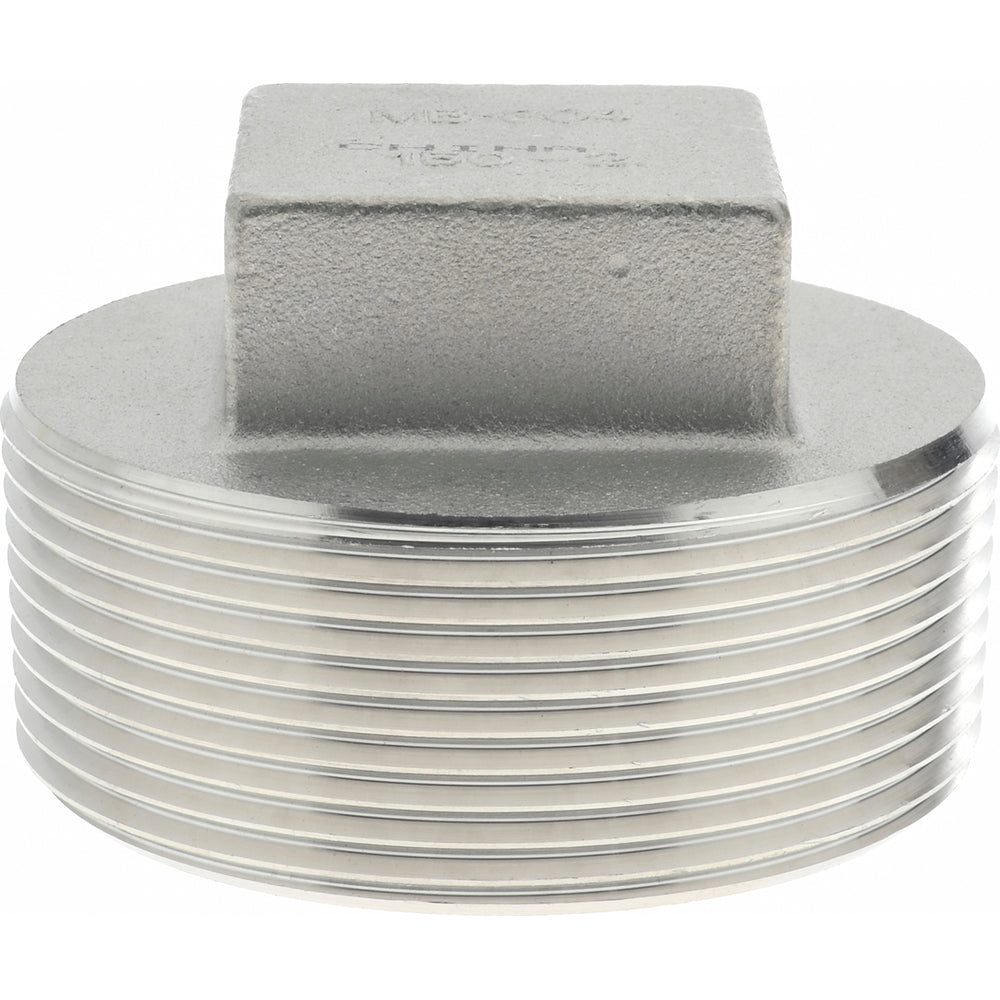 Merit Brass K417-32 Pipe Square Head Plug 2", 304 Stainless Steel