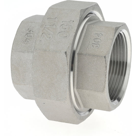 Merit Brass K487-24 Pipe Union 1-1/2", 304 Stainless Steel