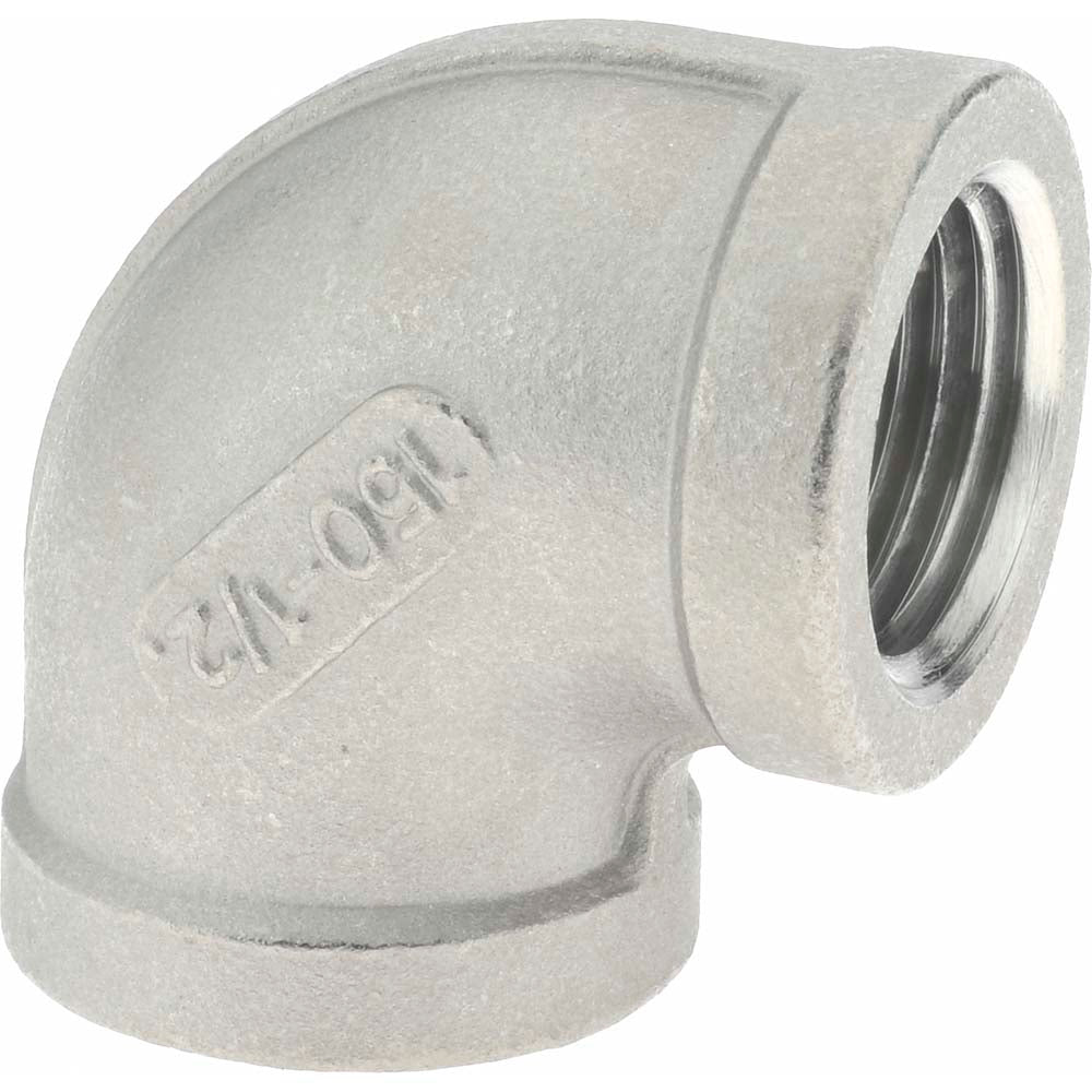 Merit Brass K601-08 Pipe 90 deg Elbow 1/2", 316 Stainless Steel