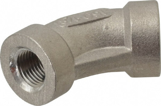 Merit Brass K602-02 Pipe 45 deg Elbow 1/8", 316 Stainless Steel