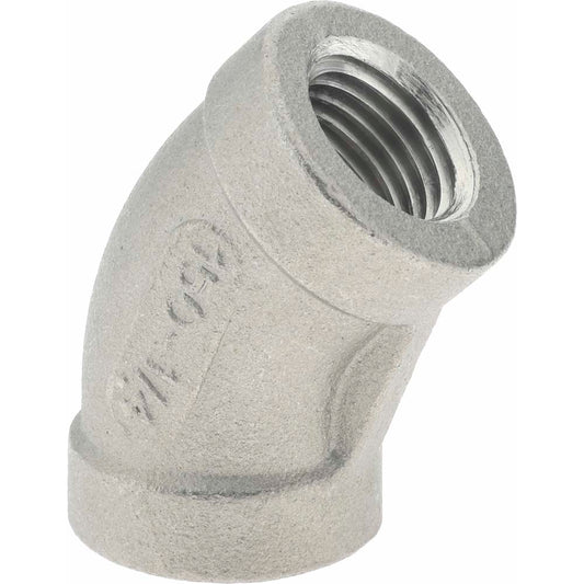Merit Brass K602-04 Pipe 45 deg Elbow 1/4", 316 Stainless Steel