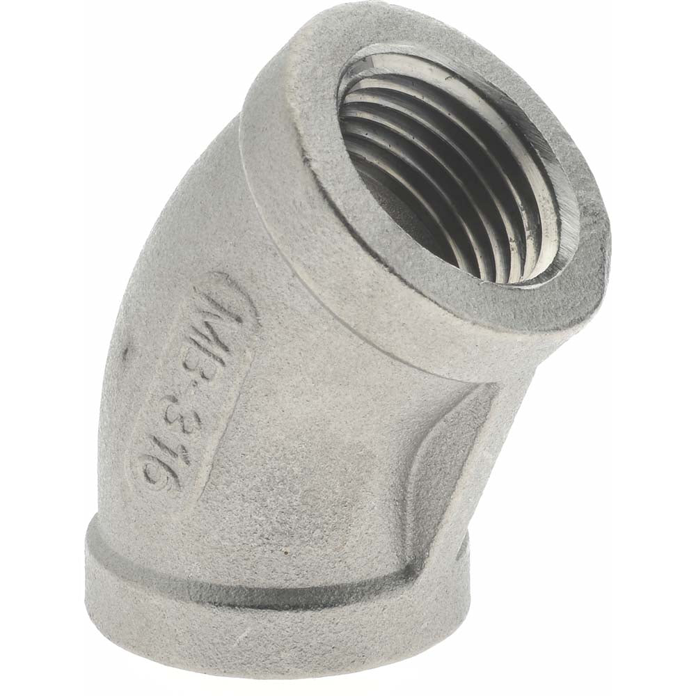 Merit Brass K602-08 Pipe 45 deg Elbow 1/2", 316 Stainless Steel