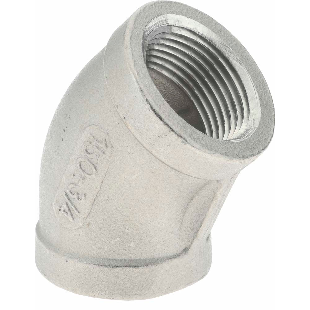 Merit Brass K602-12 Pipe 45 deg Elbow 3/4", 316 Stainless Steel
