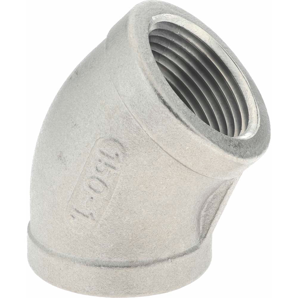 Merit Brass K602-16 Pipe 45 deg Elbow 1", 316 Stainless Steel