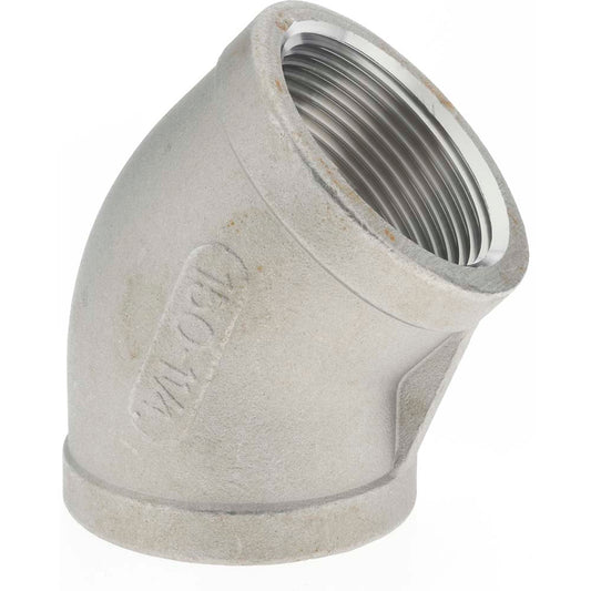 Merit Brass K602-20 Pipe 45 deg Elbow 1-1/4", 316 Stainless Steel