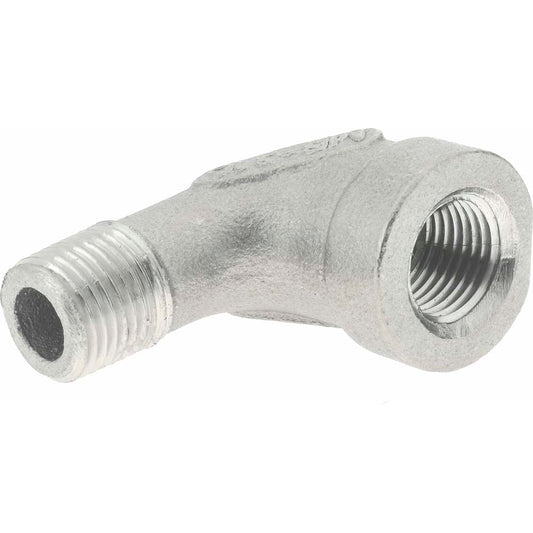 Merit Brass K603-02 Pipe 90 deg Street Elbow 1/8", 316 Stainless Steel