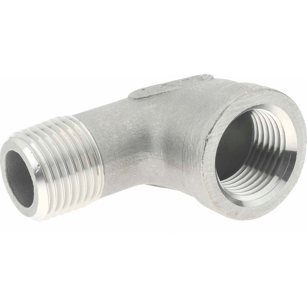 Merit Brass K603-08 Pipe 90 deg Street Elbow 1/2", 316 Stainless Steel